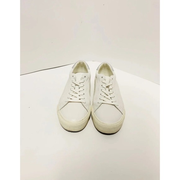 Madewell MWL Sidewalk low-top leather white silver sneakers unisex - Picture 5 of 11
